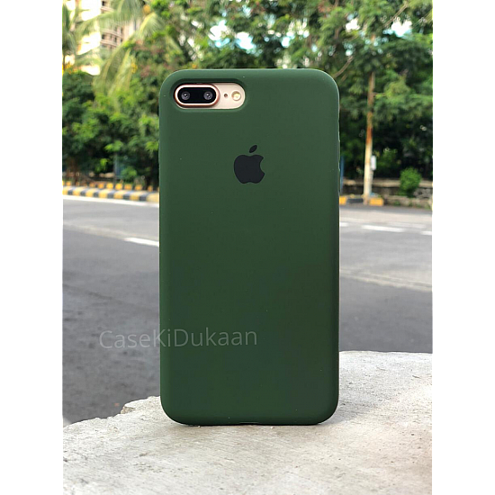 Buy Forest Green Silicon Case For iPhone By CaseKiDukaan